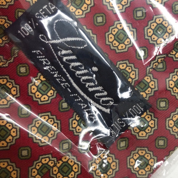 Luciano Firenze VTG Attractive Foulard Silk Tie Small pattern Design - Picture 9 of 9